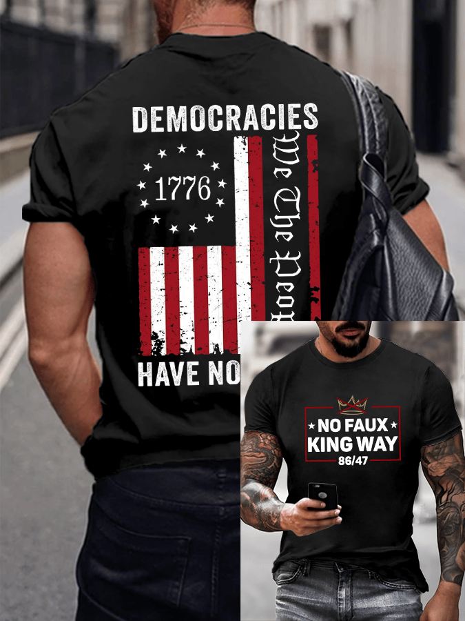 Men's No Faux King Way 86/47 Printed Casual T-Shirt