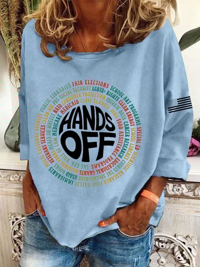 Women's FDT  “Hands Off” Print Casual Sweatshirt