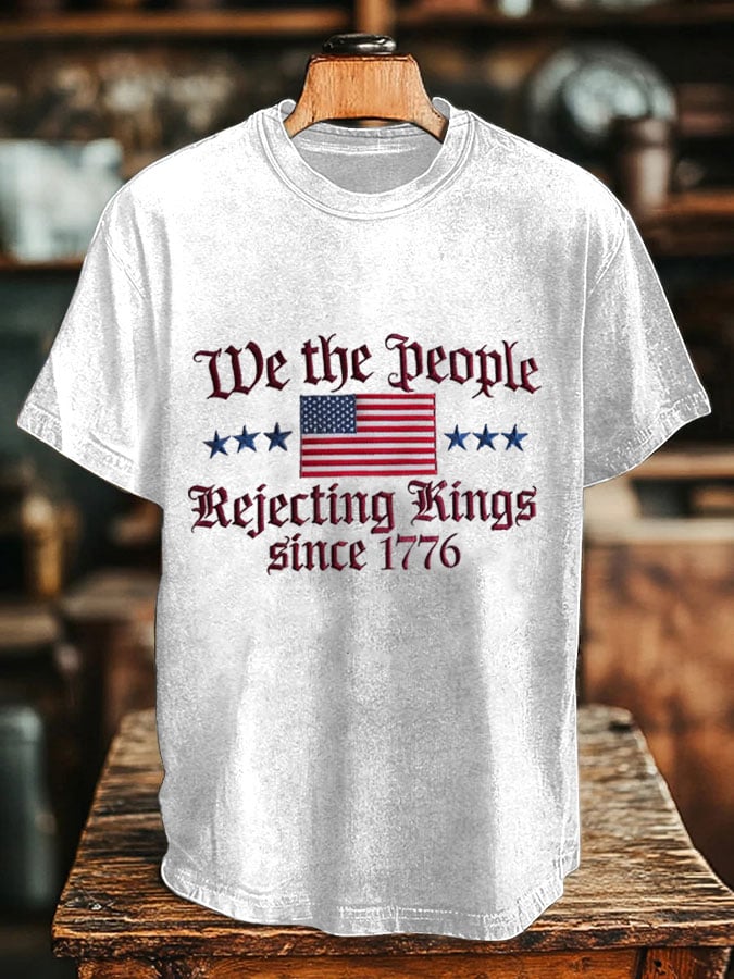 Men's Rejecting Kings Design Print T-Shirt