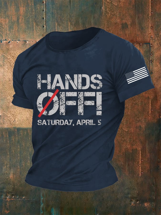 Men's Hands Off “Saturday April 5” Print T-Shirt
