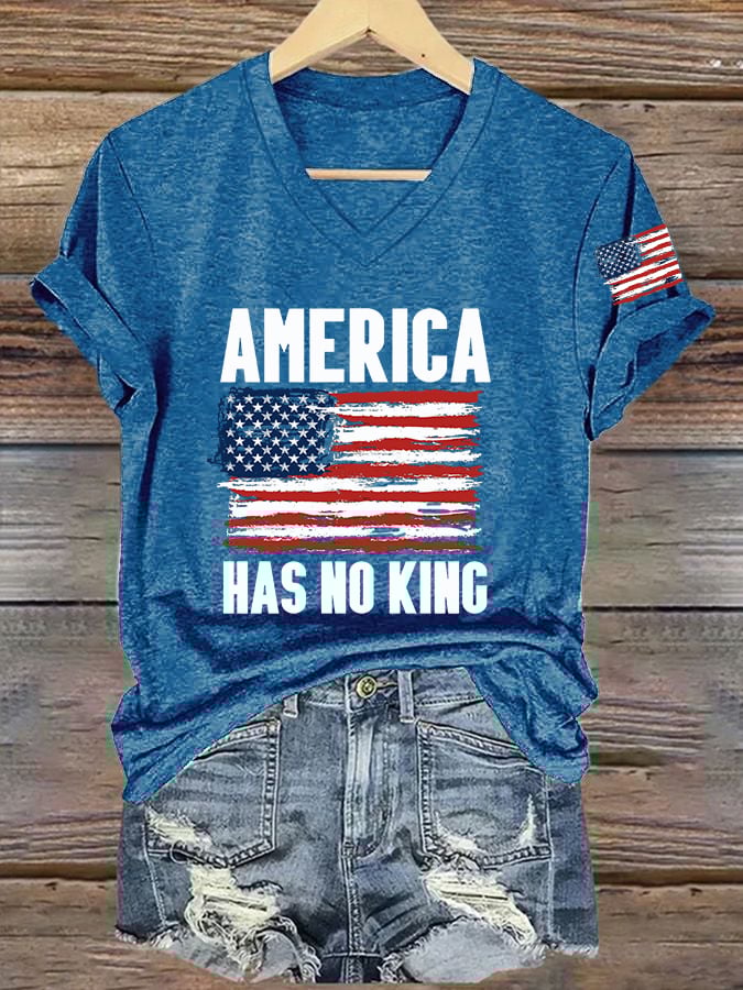 Women's No King in America Print T-Shirt