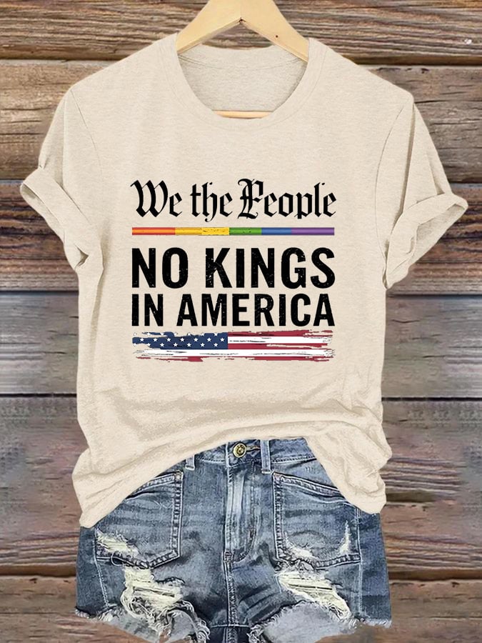 Women's Fashion Casual American Kingless Print T-Shirt