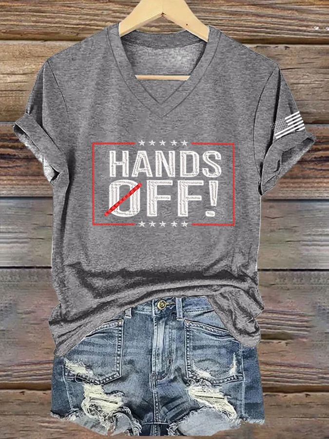 Women's FDT “Hands Off ” Print Casual T-Shirt