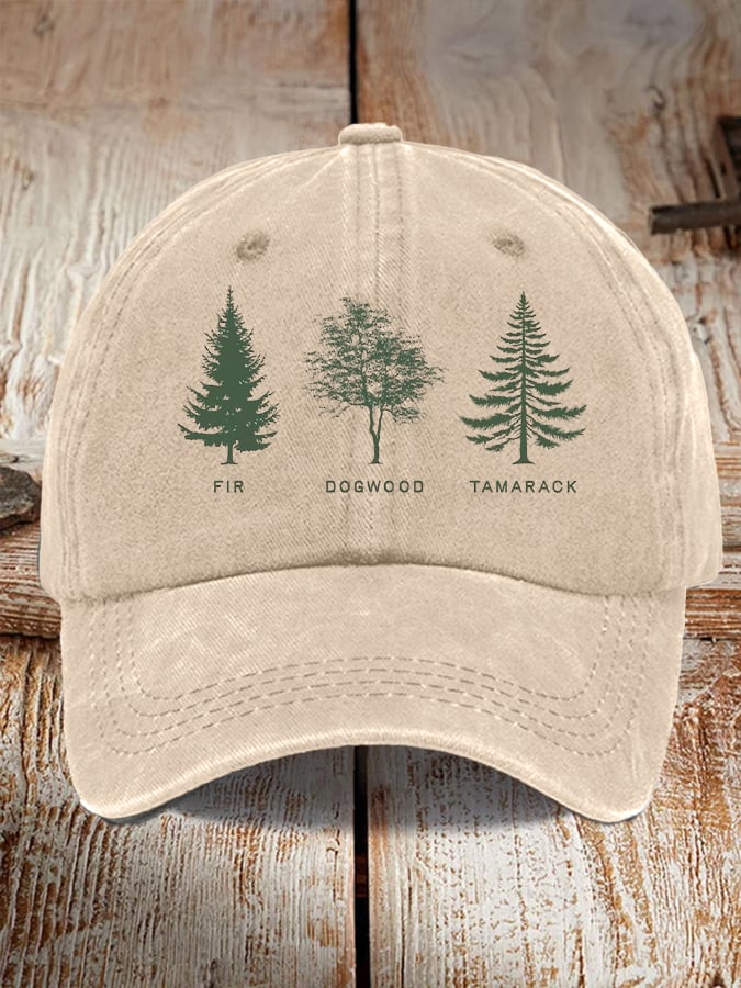 Unisex casual FDT tree washed cotton hat