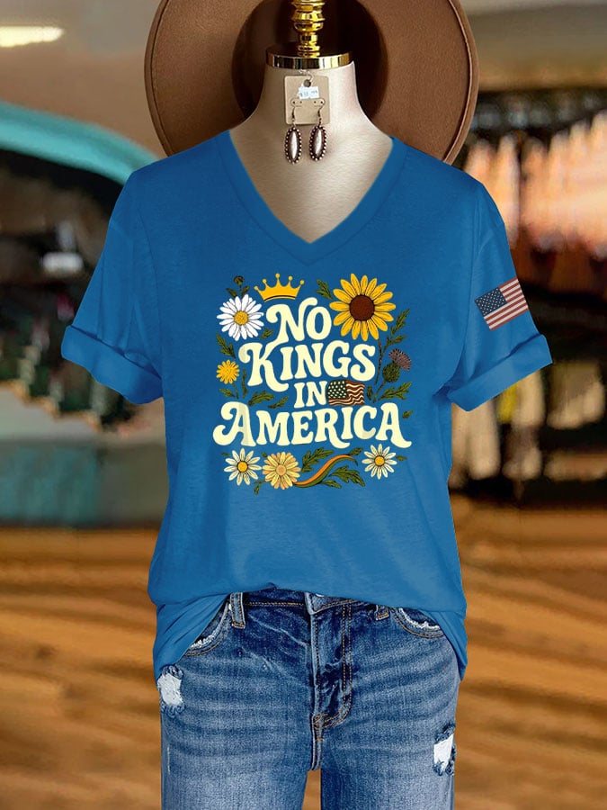 Women's Fashion Casual Reject The King Print T-Shirt