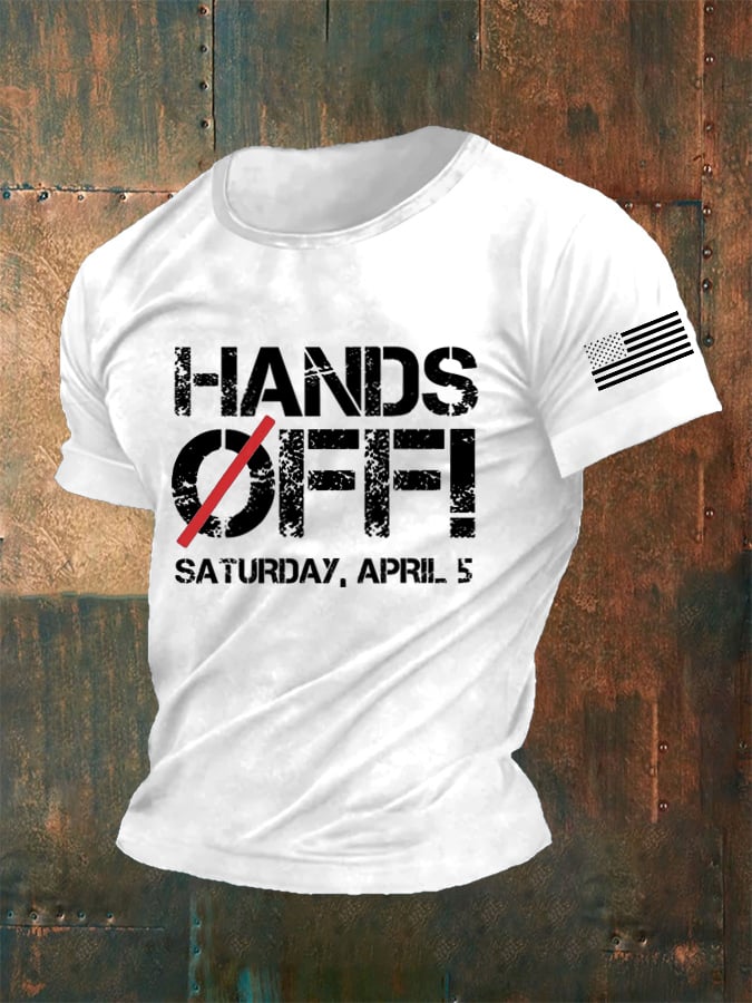 Men's Hands Off “Saturday April 5” Print T-Shirt