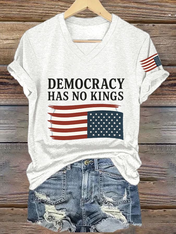 Women's No King in America Print T-Shirt
