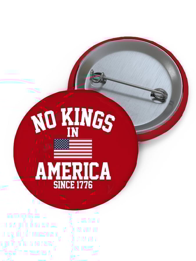 No King in America Print Brooch