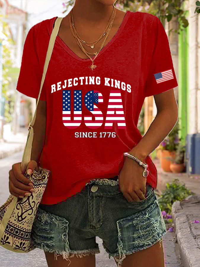 Women's Casual Fashion Fdt Print T-Shirt