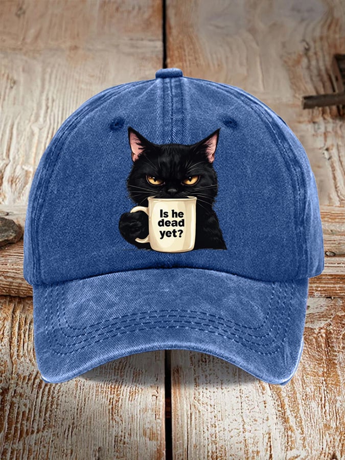 Unisex casual CAT washed cotton hat