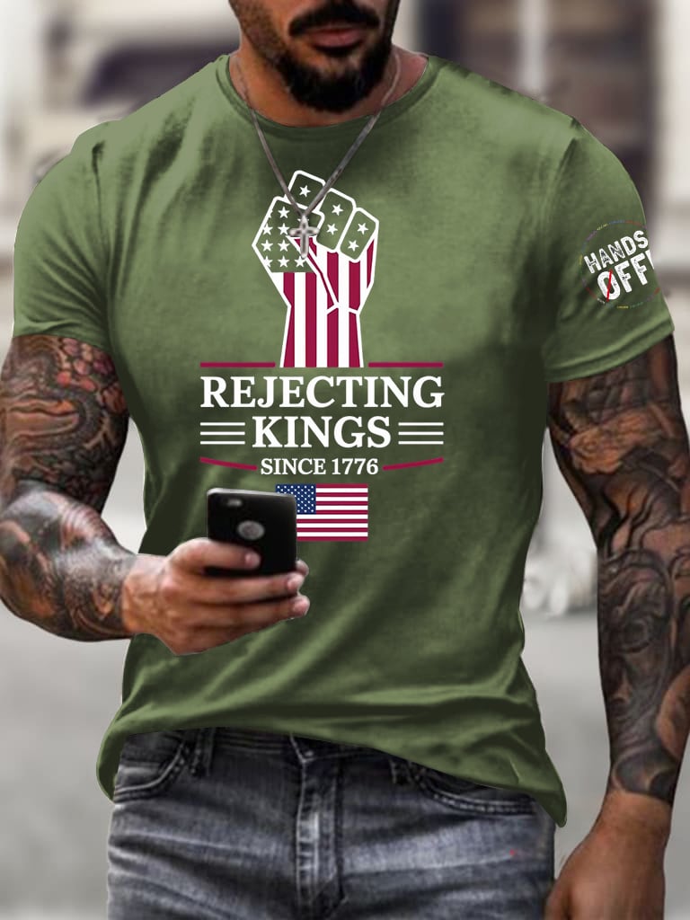 Men's Fashion Casual American Kingless Short-Sleeved T-Shirt