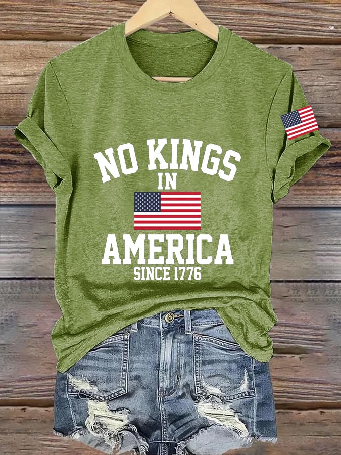 Women's No King in America Print T-Shirt