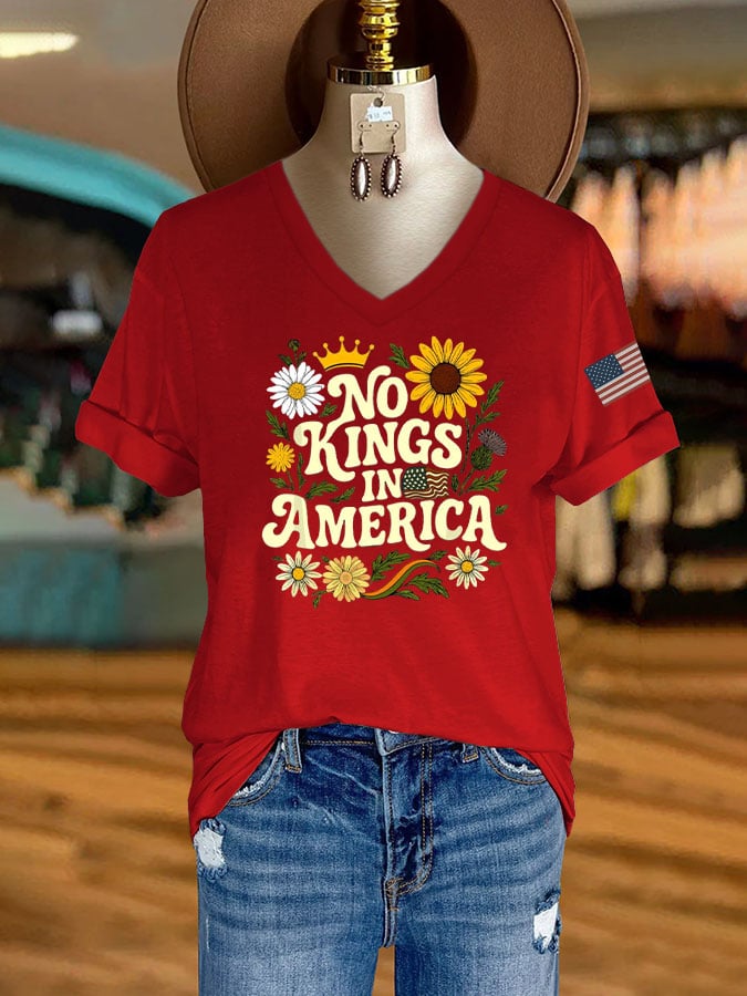 Women's Fashion Casual Reject The King Print T-Shirt