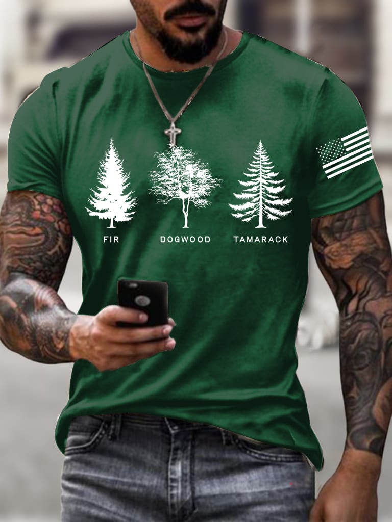 Men's casual FDT tree T-shirt