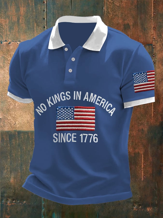 Men's Casual Fashion Fdt No King In America  Polo