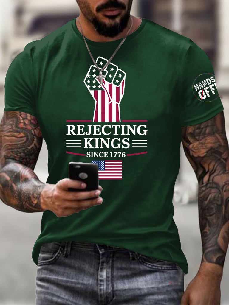 Men's Fashion Casual American Kingless Short-Sleeved T-Shirt