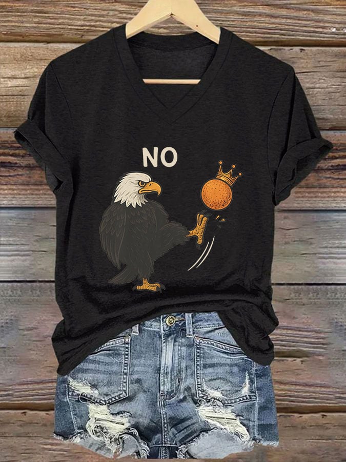 Women's Rejecting Kings Since 1776 Printed Casual T-Shirt