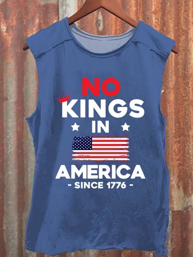 Men's “No King in America Since 1776” Print Vest