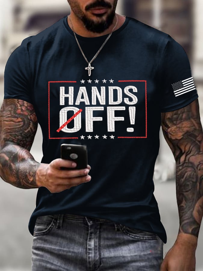 Men's Hands Off Protest Print T-Shirt