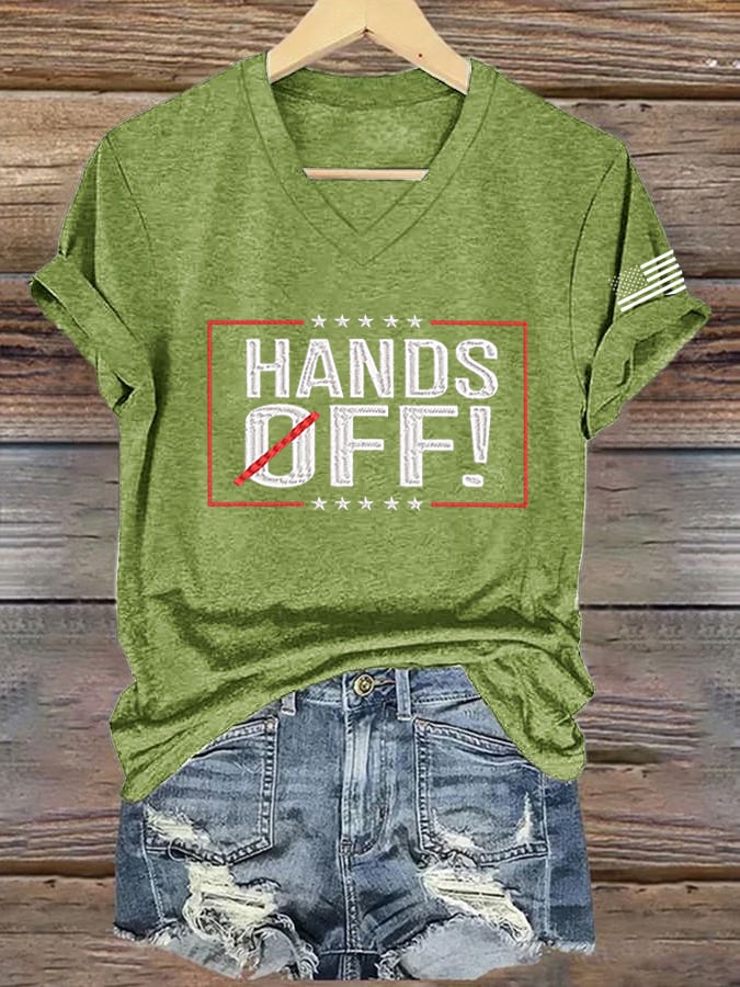 Women's FDT “Hands Off ” Print Casual T-Shirt