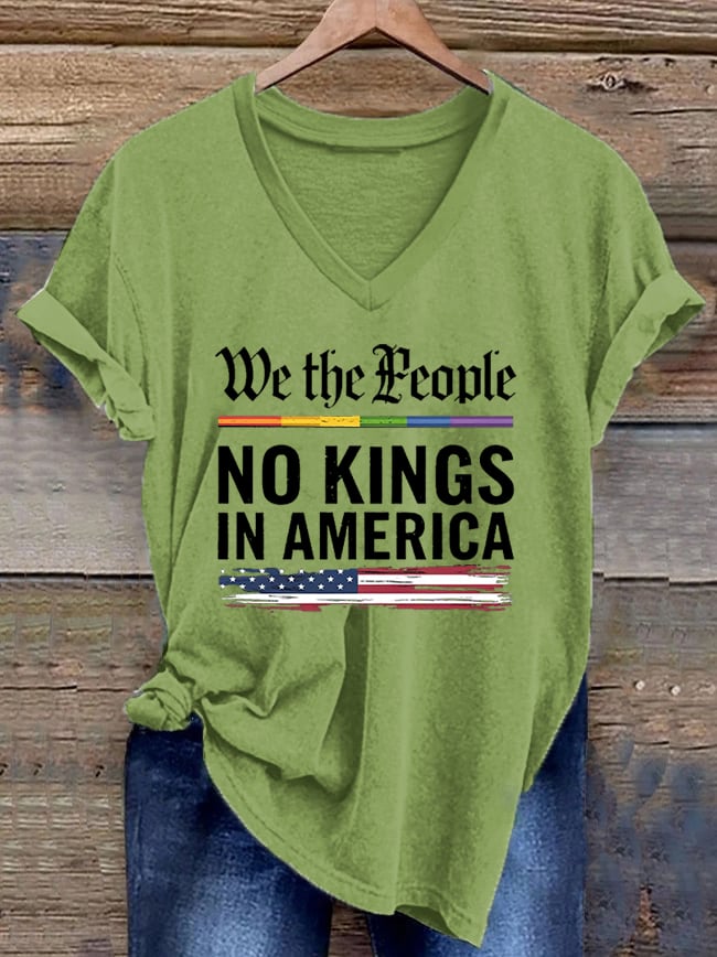 Women's Fashion Casual American Kingless Print T-Shirt