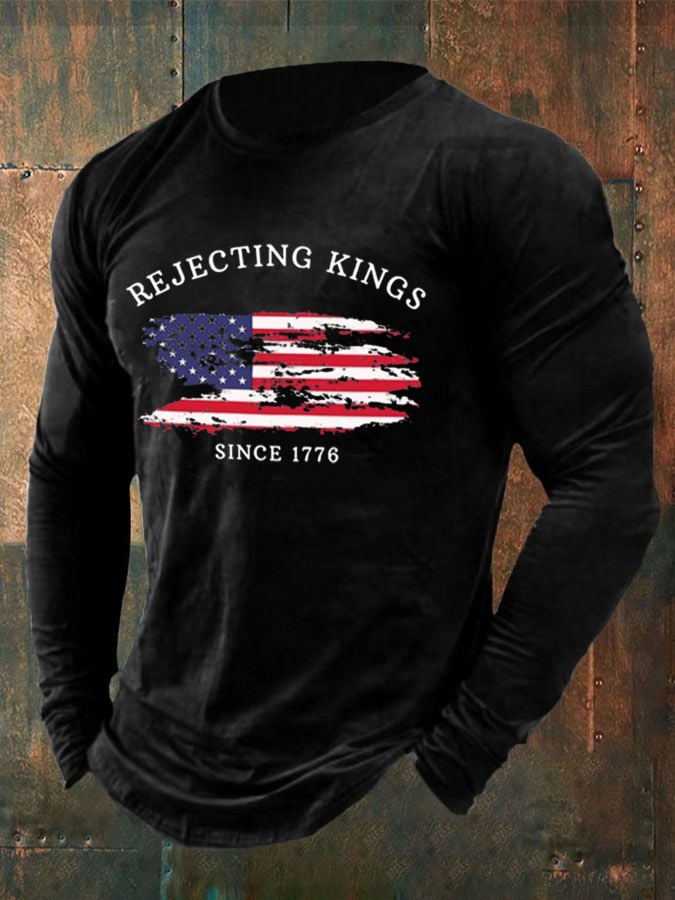 Men's Rejecting Kings Since 1776 Print T-Shirt
