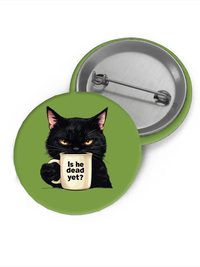 Unisex Guillotine "Is he dead?" Brooch