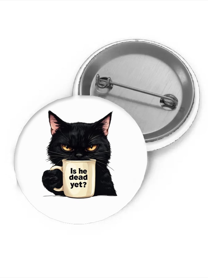 Unisex Guillotine "Is he dead?" Brooch