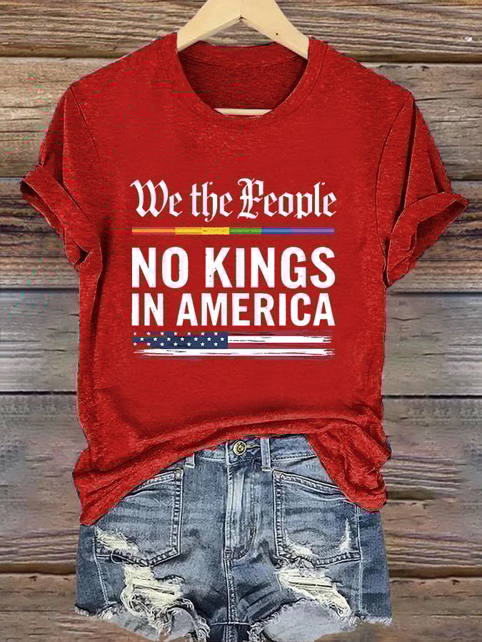 Women's Fashion Casual American Kingless Print T-Shirt