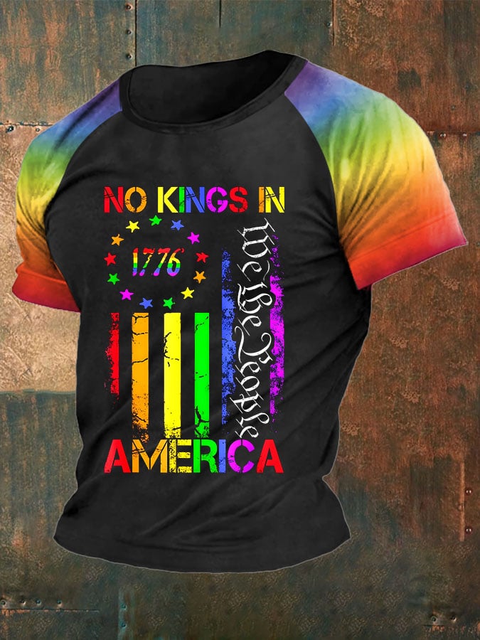 Men's No Kings in America Print Short Sleeve T-Shirt