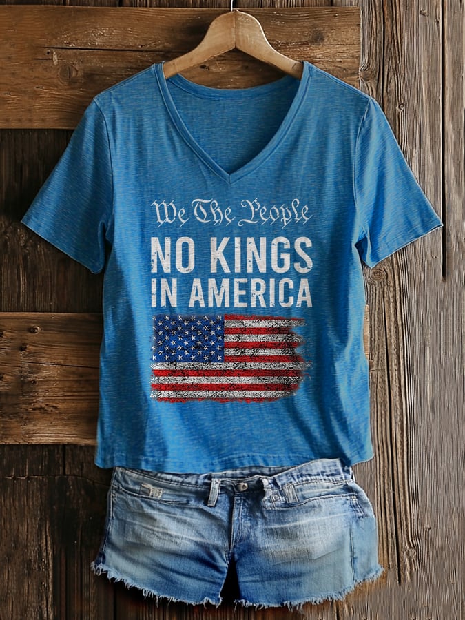 Women's Casual Fashion American Kingless Printed T-Shirt