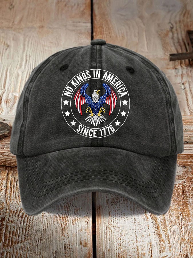 Unisex Independence Day FDT NO KINGS IN AMERICA SINCE 1776 Printed Hat
