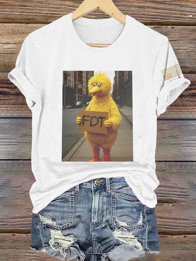 Retro FDT Print T-Shirt