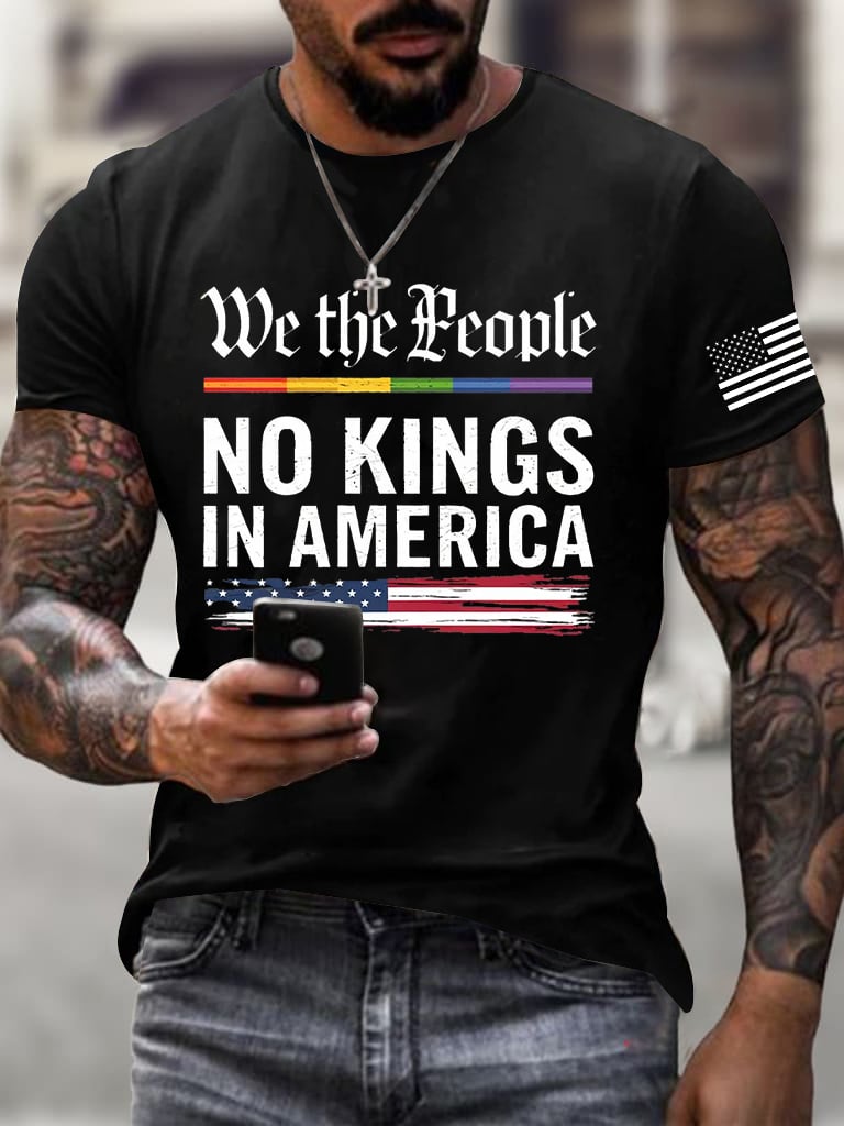 Men's Casual Fashion Reject The King Fdt Round Neck T-Shirt