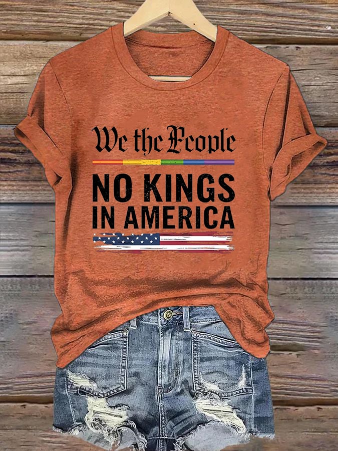 Women's Fashion Casual American Kingless Print T-Shirt