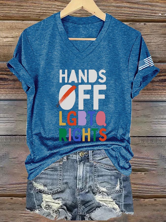 Women's FDT “HANDS OFF LGBTQ Rights” Print Casual T-Shirt
