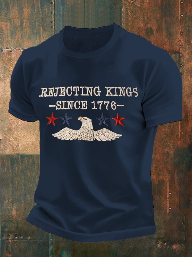 Men's “Rejection of the King since 1776” Printed T-Shirt