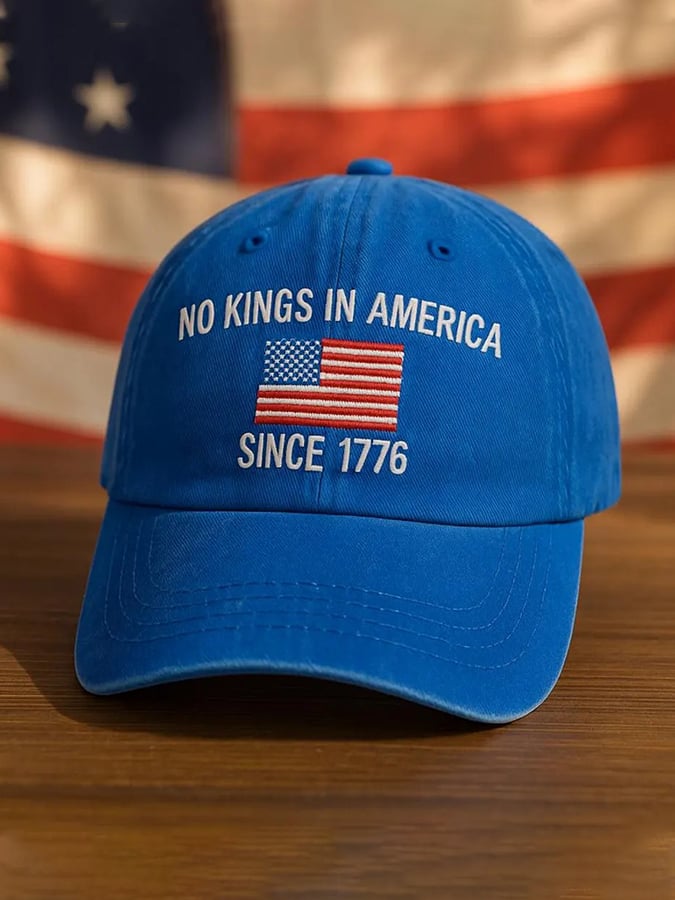 No Kings In America Print Baseball Cap