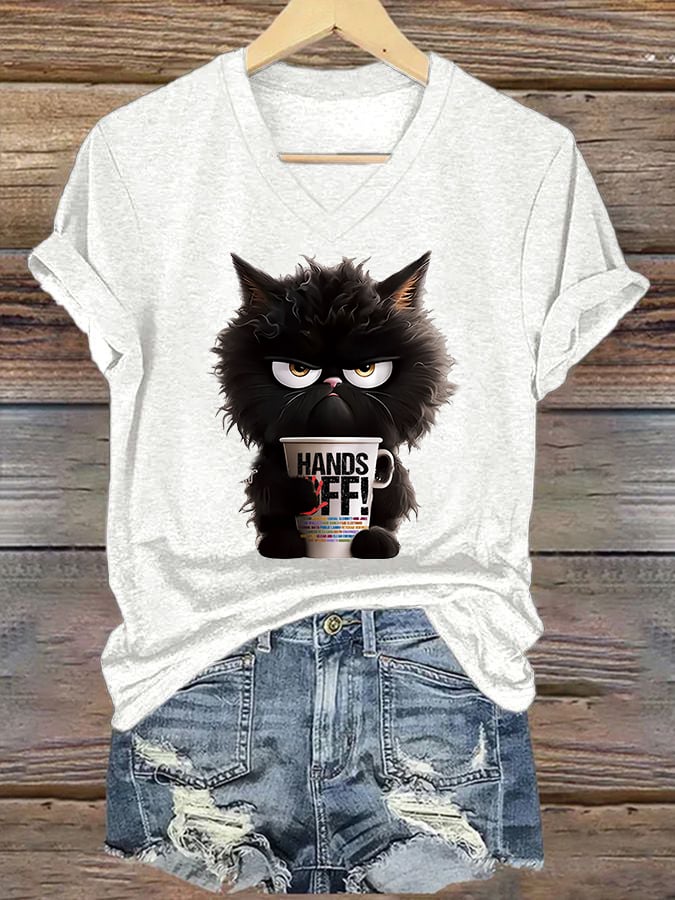 Women's Casual Hands Off Printed T-Shirt