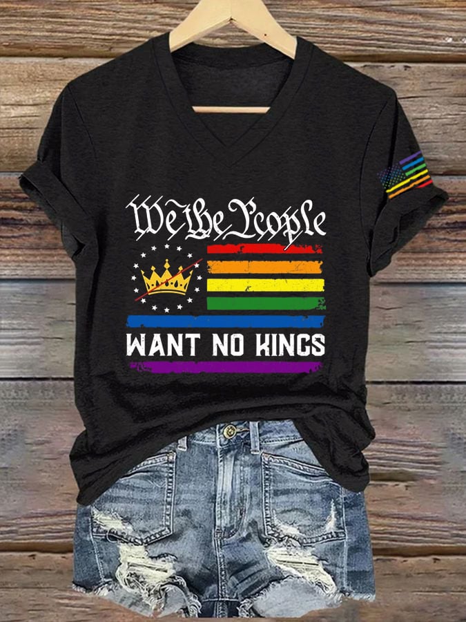 Women's We The People Want No Kings Print Casual T-shirt
