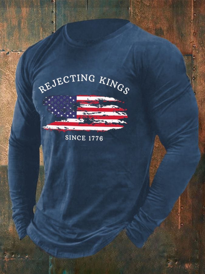 Men's Rejecting Kings Since 1776 Print T-Shirt