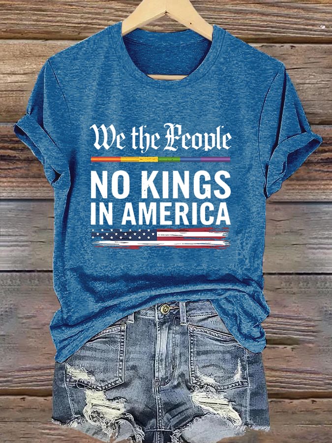 Women's Fashion Casual American Kingless Print T-Shirt