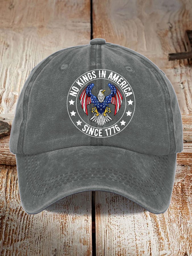 Unisex Independence Day FDT NO KINGS IN AMERICA SINCE 1776 Printed Hat