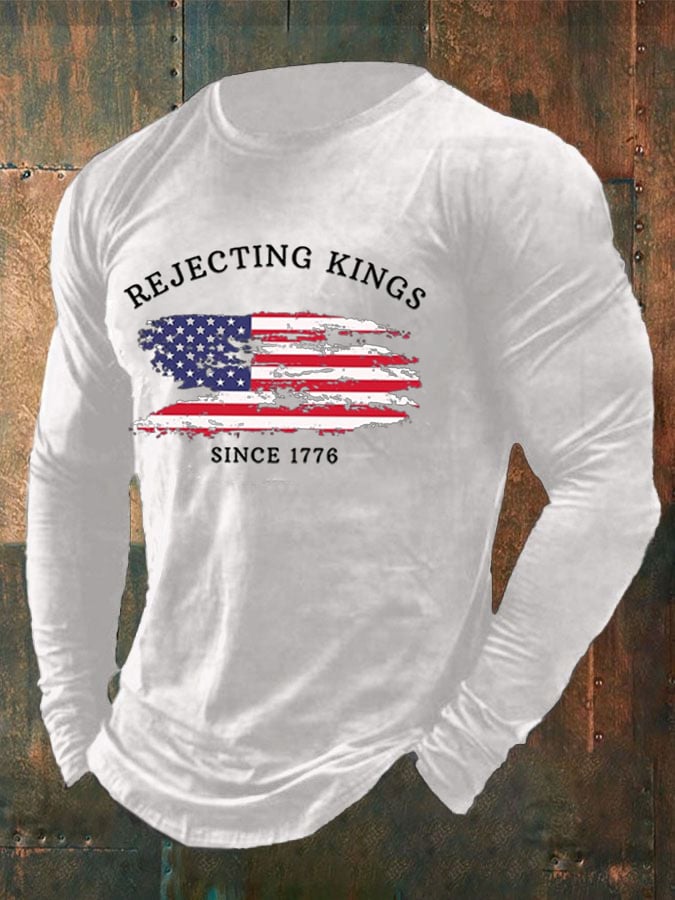 Men's Rejecting Kings Since 1776 Print T-Shirt