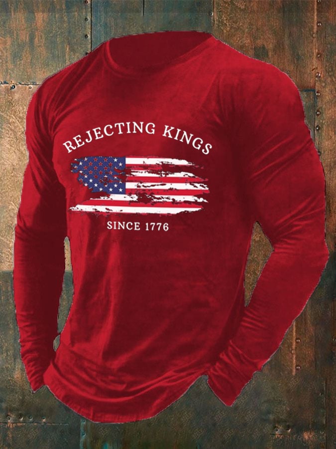 Men's Rejecting Kings Since 1776 Print T-Shirt