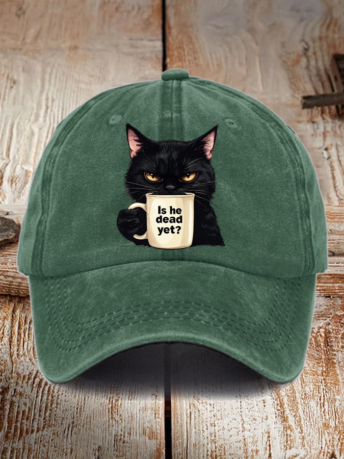 Unisex casual CAT washed cotton hat