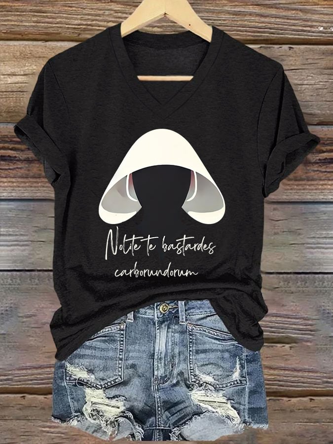 V-Neck Retro Nolite Te Bastardes Carborundorum Don’t Let The Bastards Grind You Down Print T-Shirt
