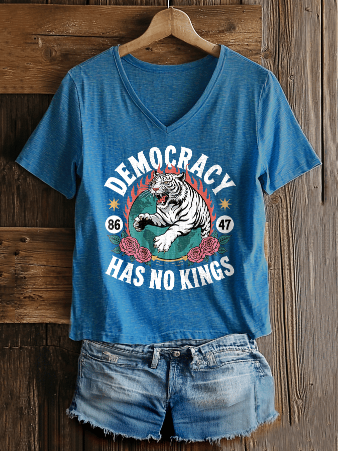 Women's Fashion Casual FDT Reject King Tiger Print T-shirt