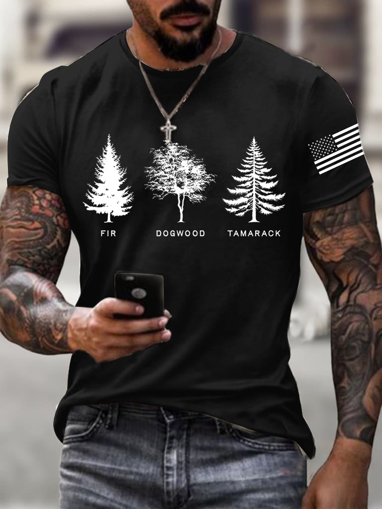 Men's casual FDT tree T-shirt