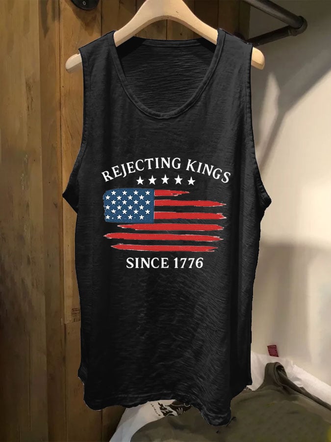 Women's Rejecting Kings Print Crew Neck Tank Top